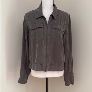 Mossimo Supply Co Women's M Olive Green Full Zip Lightweight Jacket